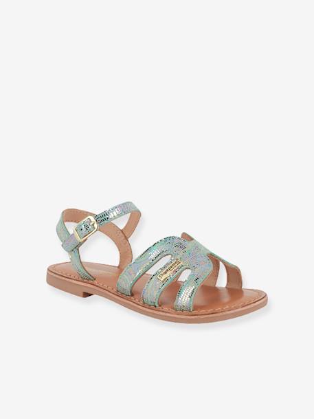 Sandales Bamia PAR M. BELARBI bleu+bleu grisé+or 1 - vertbaudet enfant 