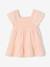 Robe bébé smockée en gaze de coton abricot poudré+rose bonbon 1 - vertbaudet enfant 