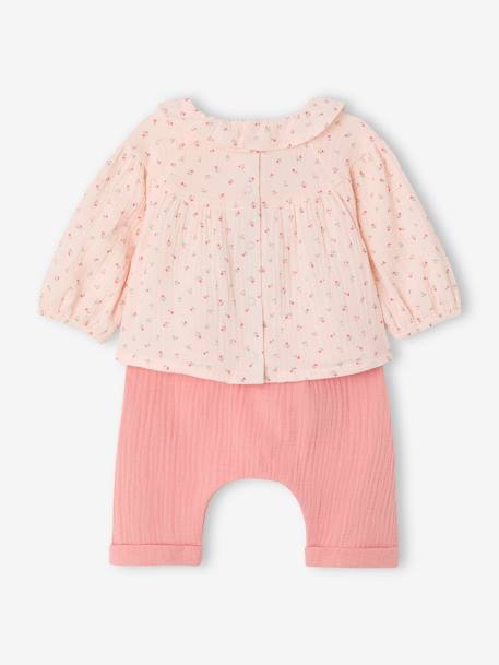 Ensemble naissance blouse et pantalon rose 4 - vertbaudet enfant 
