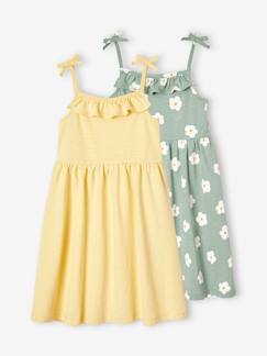 Lot de 2 robes fille à bretelles   - vertbaudet enfant