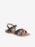 Sandales brides fantaisie cuir enfant lot bleu 1 - vertbaudet enfant 