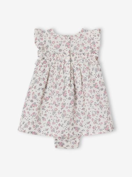 Robe naissance cérémonie avec bloomer intégré écru 2 - vertbaudet enfant 