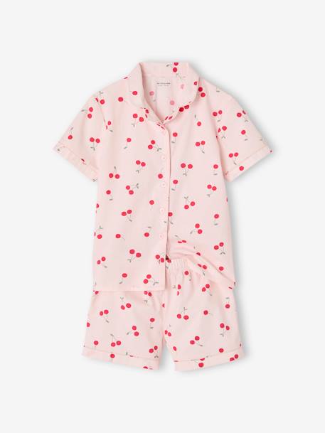 Pyjama fille en popeline Cherry rose pâle 4 - vertbaudet enfant 