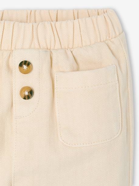 Pantalon bébé taille élastiquée caramel+vanille 8 - vertbaudet enfant 