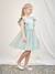 Robe cérémonie fille satin de coton à volants blanc+écru+rose pâle+vert sauge 22 - vertbaudet enfant 