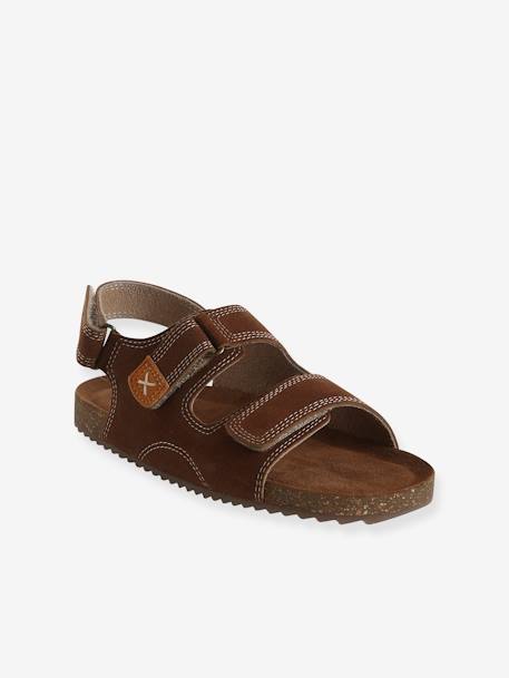 Sandales scratchées cuir enfant camel 1 - vertbaudet enfant 