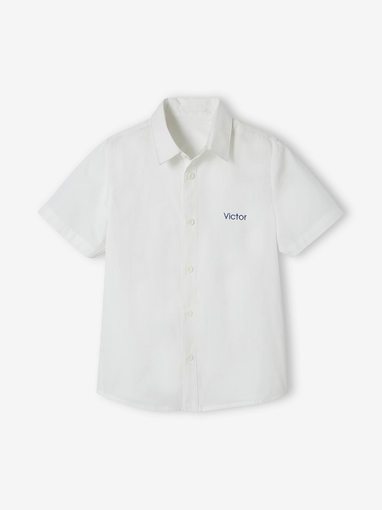 Chemise Enfant Manches Courtes Unisexe - Tissu Piqué Doux, Taille S, Parfait Pour Le Quotidien Et L'école - 8