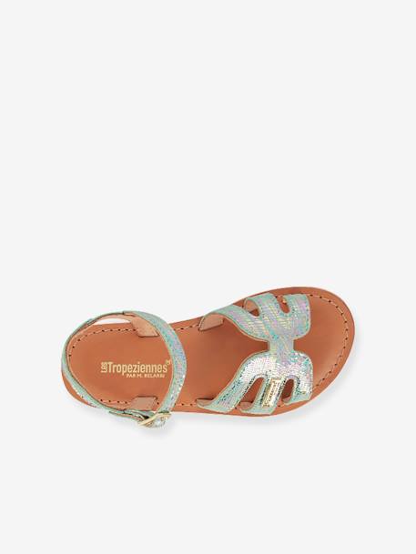 Sandales Bamia PAR M. BELARBI bleu+bleu grisé+or 3 - vertbaudet enfant 