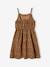 Robe à bretelles fille en gaze de coton beige+corail+vert émeraude 3 - vertbaudet enfant 