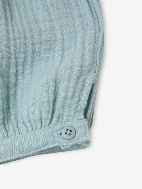 Ensemble bébé blouse short bandeau en gaze de coton rose pâle 8 - vertbaudet enfant 