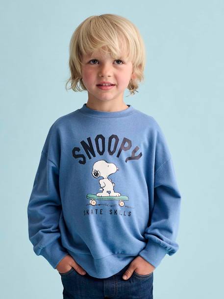 Sweat Snoopy Peanuts Garçon bleu chambray 1 - vertbaudet enfant 