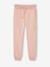 Jogging fille molleton motif love irisé rose+vert sauge 1 - vertbaudet enfant 