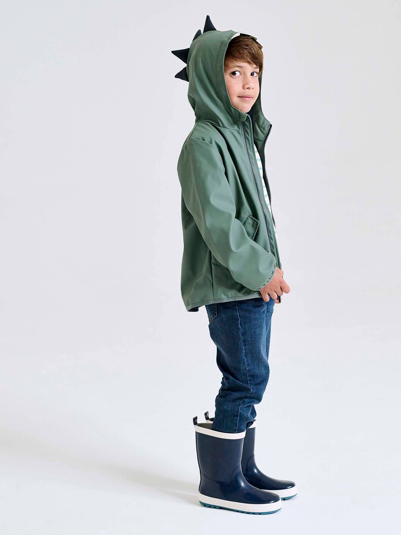 Blouson Coupe-vent Colorblock Garçon VERTBAUDET - Capuche, Déperlant, Garnissage Recyclé