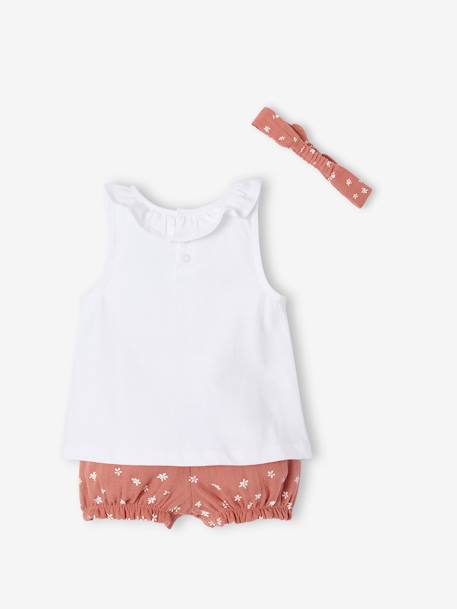 Ensemble Disney Bambi bébé 3 pièces T-shirt + bloomer + bandeau rose 5 - vertbaudet enfant 