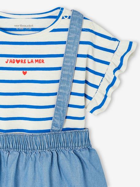 Ensemble t-shirt + jupe à bretelles bébé double stone 5 - vertbaudet enfant 