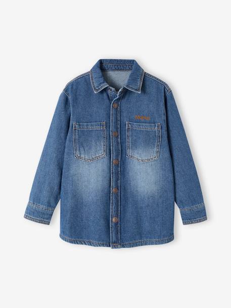 Chemise en jean garçon personnalisable stone 8 - vertbaudet enfant 