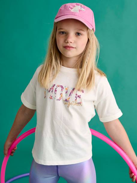Ensemble sport tee-shirt + cycliste irisé fille lilas 8 - vertbaudet enfant 