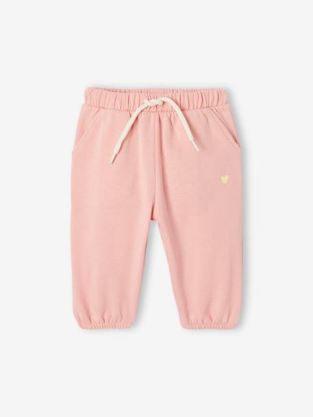 Ensemble sport sweat à capuche zippé + jogging bébé rose pâle 3 - vertbaudet enfant 