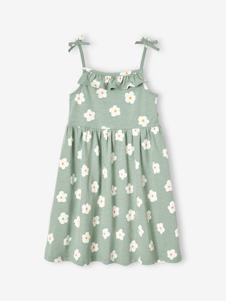Lot de 2 robes fille à bretelles marine+vert sauge 13 - vertbaudet enfant 