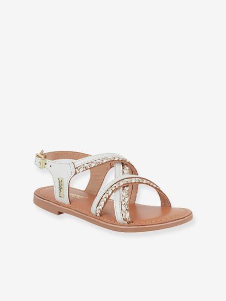 Sandales Bomongo blanc+marron 1 - vertbaudet enfant 