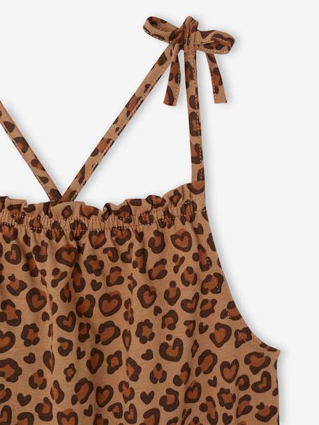Combishort à bretelles imprimé fille beige 3 - vertbaudet enfant 