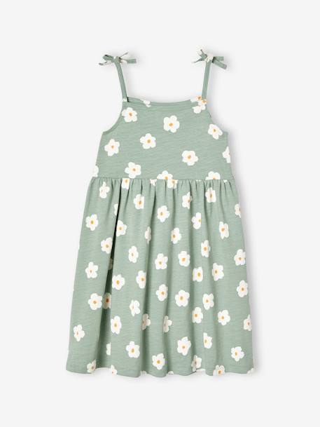 Lot de 2 robes fille à bretelles marine+vert sauge 9 - vertbaudet enfant 
