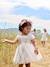Robe manches courtes boutonnée dos à sequins blanc 6 - vertbaudet enfant 