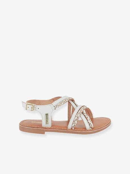 Sandales Bomongo blanc+marron 2 - vertbaudet enfant 
