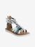 Sandales esprit spartiates cuir enfant collection maternelle argent 1 - vertbaudet enfant 