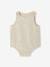 Barboteuse mixte rayée bébé coton/lin écru 2 - vertbaudet enfant 