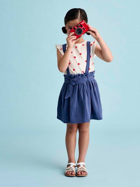 Sandales scratchées cuir enfant blanc+lot bleu 7 - vertbaudet enfant 