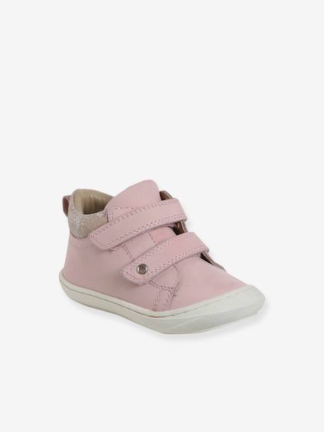 Chaussures premiers pas bébé velcro beige imprimé+bleu imprimé+bois de rose+bronze+lot rose+mauve+or+rose+rose imprimé+rose poudré+turquoise+vert imprimé 54 - vertbaudet enfant 