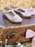 Ballerines cuir fille beige imprimé+or 6 - vertbaudet enfant 