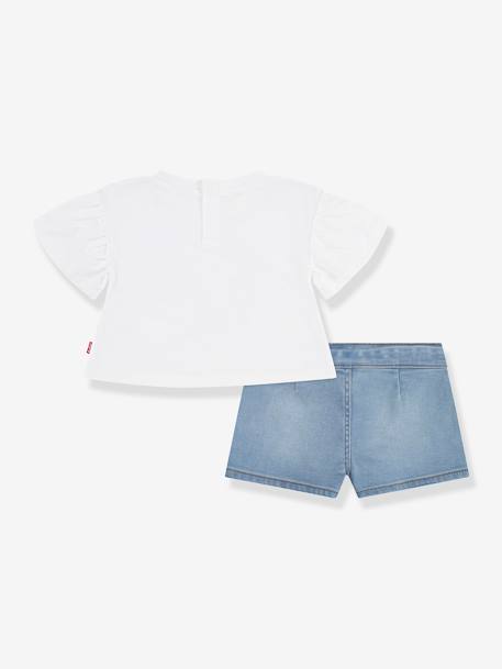 Ensemble top et short bébé LEVI'S blanc 2 - vertbaudet enfant 