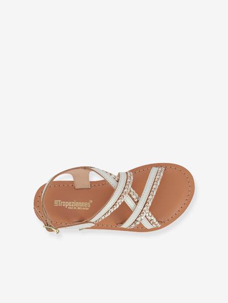Sandales Bomongo blanc+marron 3 - vertbaudet enfant 