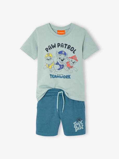 Ensemble tee-shirt et short Pat Patrouille vert d'eau 1 - vertbaudet enfant 
