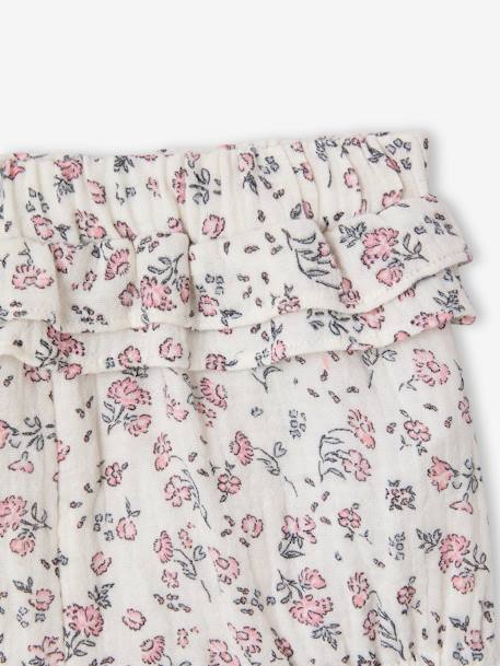 Ensemble naissance bloomer et bandeau fleuris écru 4 - vertbaudet enfant 