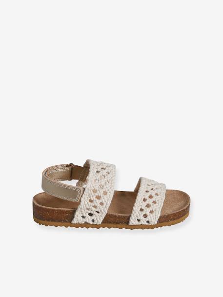 Sandales scratchées effet crochet enfant collection maternelle beige 3 - vertbaudet enfant 