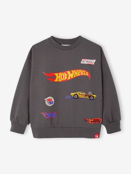 Sweat Hot Wheels Garçon gris 1 - vertbaudet enfant 