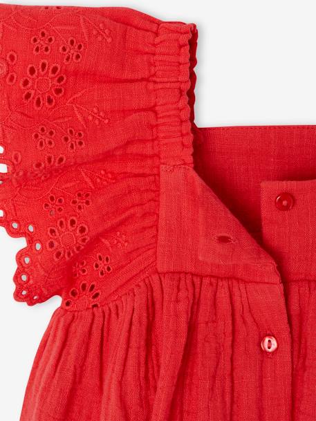 Robe bébé en gaze de coton écru+rouge 9 - vertbaudet enfant 