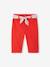 Pantalon large bébé avec ceinture à nouer rouge 1 - vertbaudet enfant 