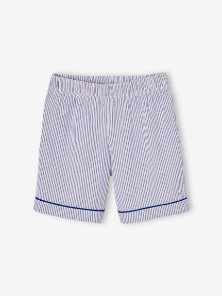 Pyjashort en popeline garçon bleu électrique 3 - vertbaudet enfant 