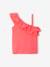 T-shirt à volant asymétrique fille corail+écru+vert sauge 3 - vertbaudet enfant 