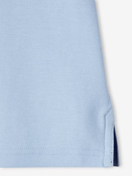 Polo garçon col Mao bleu ciel+écru+marine 5 - vertbaudet enfant 