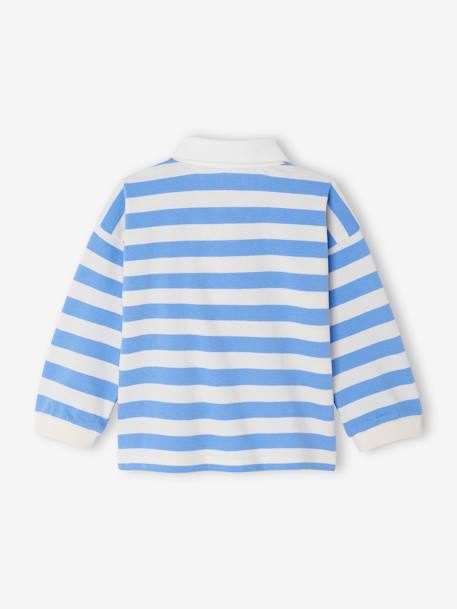 Polo à larges rayures bébé rayé bleu 3 - vertbaudet enfant 