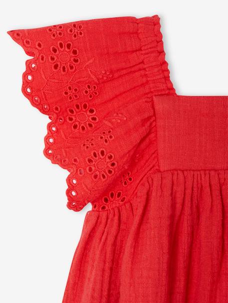 Robe bébé en gaze de coton écru+rouge 8 - vertbaudet enfant 
