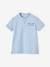 Polo garçon col Mao bleu ciel+écru+marine 2 - vertbaudet enfant 