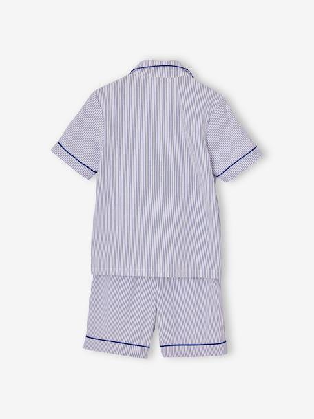 Pyjashort en popeline garçon bleu électrique 6 - vertbaudet enfant 