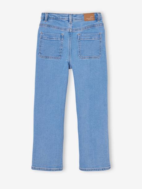 Jean fille évasé bleu clair+bleu moyen 7 - vertbaudet enfant 