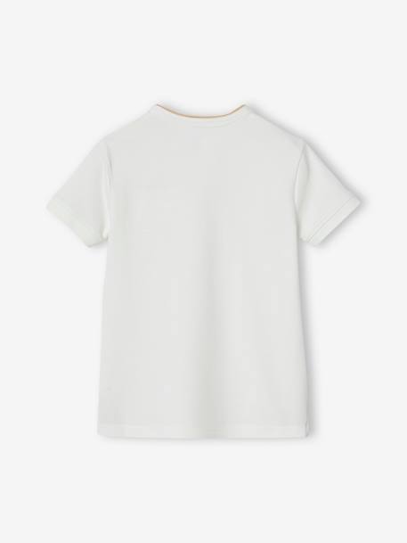 Polo garçon col Mao bleu ciel+écru+marine 11 - vertbaudet enfant 